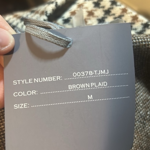 NWT Marled Double Breasted Plaid Blazer Size Medium - Picture 7 of 8